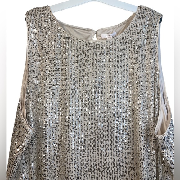 NWT LC Lauren Conrad Sequin Tank Plus Size 4X - Picture 4 of 10